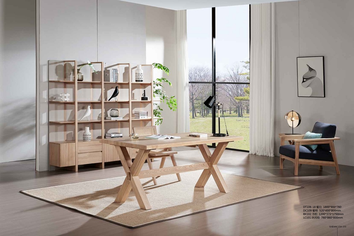 DT106-18餐臺、DC109餐椅、BK102書柜、LC101休閑椅.jpg